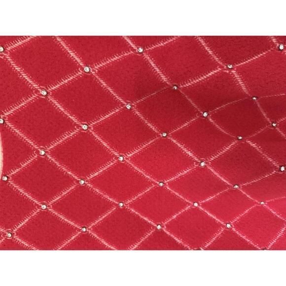 Maje Diamond Pattern Rhinestone Short-Sleeve Sweater • Red/Pink • S (NWOT)‎ - Picture 8 of 9